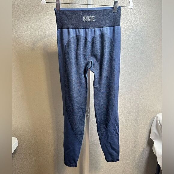 EUC VS PINK Women’s Blue Activewear Seamless Leggings - Size Small - Picture 3 of 6